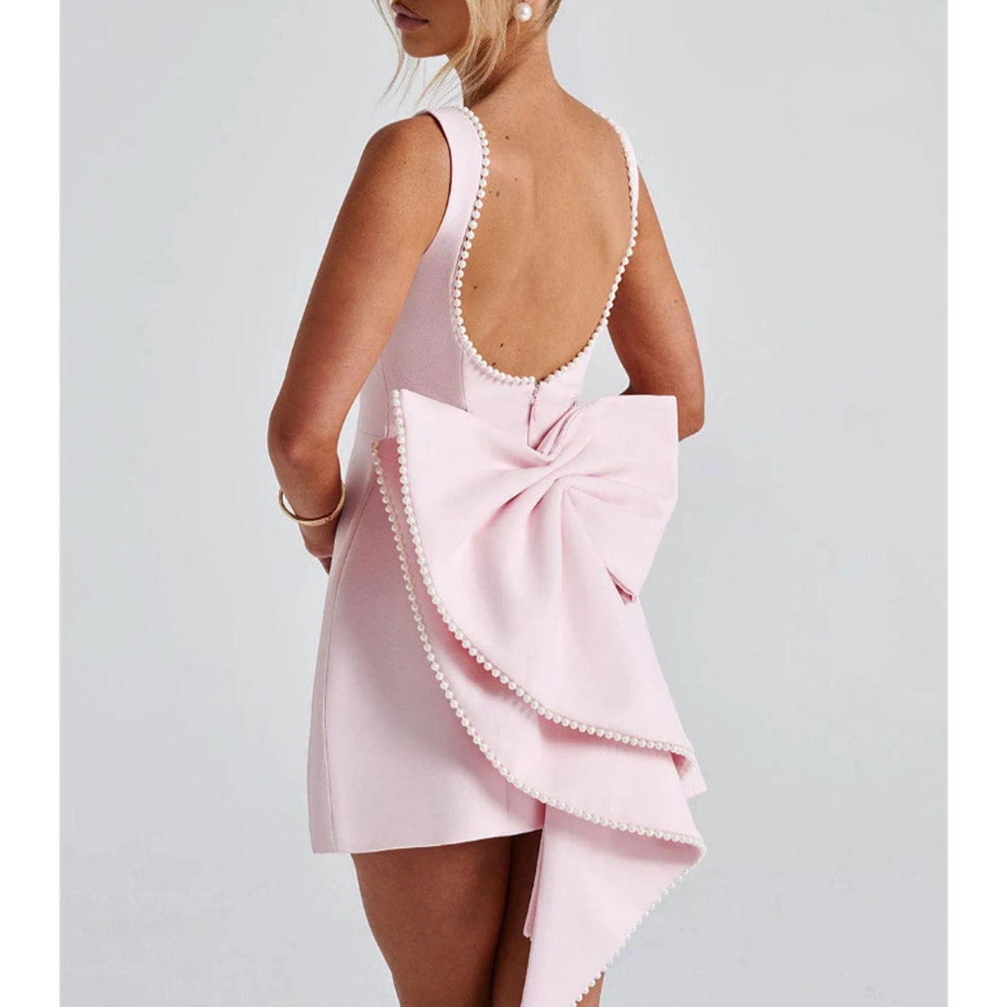 Aimishang Lovely A Line Sleeveless Homecoming Dress With Bow Short Prom Dress Cute Birthday Party Dress