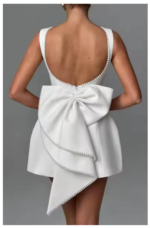 Aimishang Lovely A Line Sleeveless Homecoming Dress With Bow Short Prom Dress Cute Birthday Party Dress