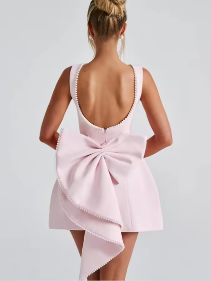 Aimishang Lovely A Line Sleeveless Homecoming Dress With Bow Short Prom Dress Cute Birthday Party Dress