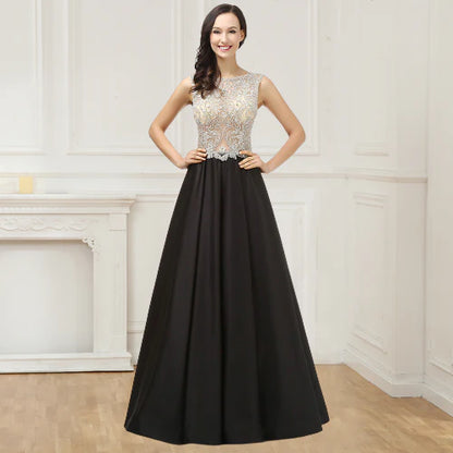 Wholesale Evening Dresses Beading Bodice Floor Length Prom Dresses