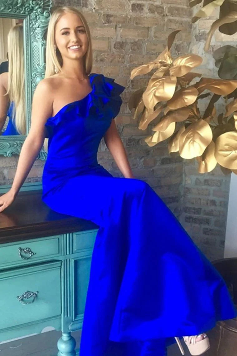 Wholesale Prom Dresses Sheath Long One Shoulder Women Dresses