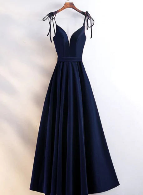 Beautiful Velvet Straps Long V-neckline Long Party Dress Bridesmaid Dress Evening Dress Wholesale