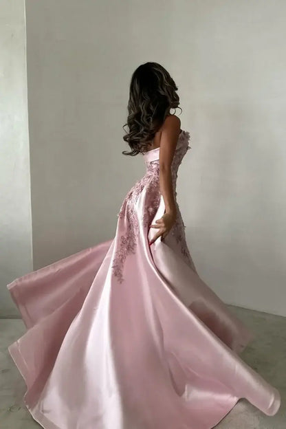 Aimishang Beauty A Line Sleeveless Long Evening Gown Charming Formal Prom Dress with Appliques