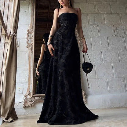 Aimishang Elegant Sleeveless Lace Up Back Maxi Dress Long Prom Dress Charming Evening Party Dress Women's Dresses
