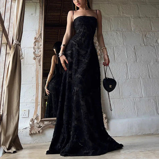 Aimishang Elegant Sleeveless Lace Up Back Maxi Dress Long Prom Dress Charming Evening Party Dress Women's Dresses