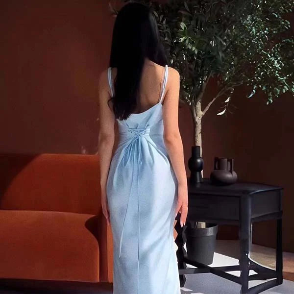 Aimishang Simple Spaghetti Straps Long Prom Dress Elegant Evening Party Dress Charming Women's Dress