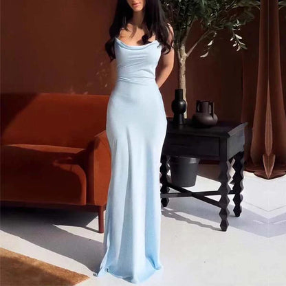 Aimishang Simple Spaghetti Straps Long Prom Dress Elegant Evening Party Dress Charming Women's Dress