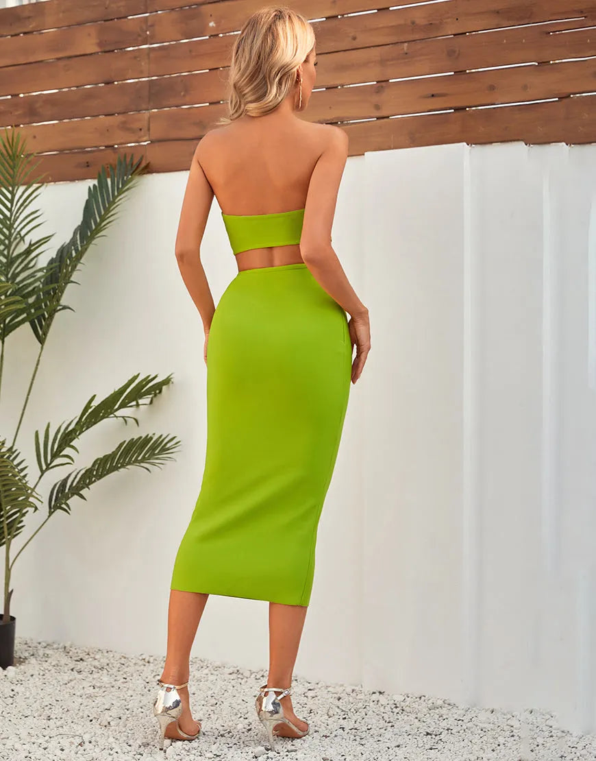 Wholesale Cocktail Dress Strapless Waist Coutout