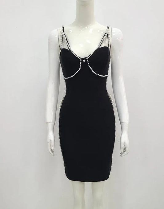 Wholesale Cocktail Dress Sexy Short Bodycon WIth Pearl