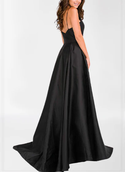 Wholesale Charming Prom Dress Satin Long Evening Dress Formal Gown