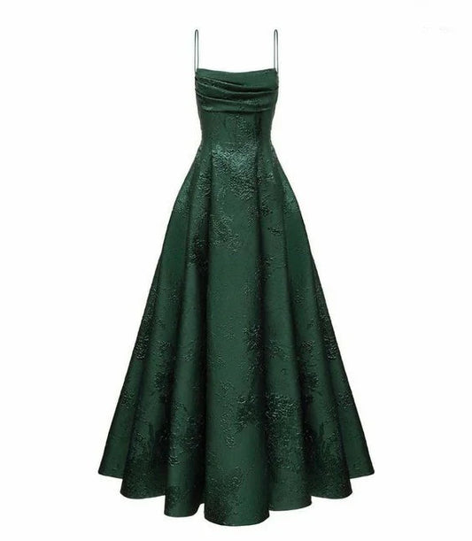 Aimishang Charming Green A-Line Spaghetti Straps Classy Evening Party Dress Elegant Long Prom Dress