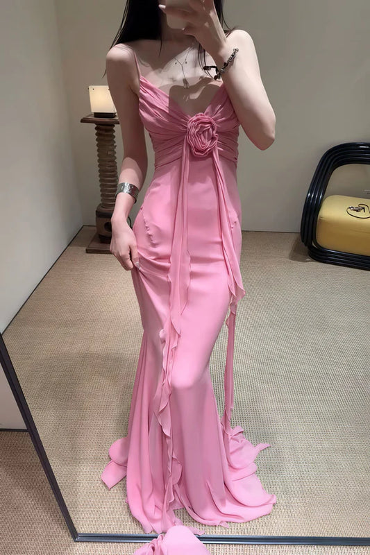 Aimishang Charming Mermaid Straps Sleeveless Graduation Dress Sweet Long Formal Prom Dress