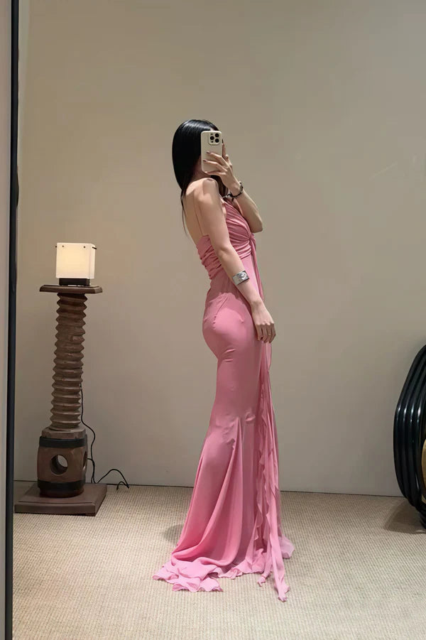 Aimishang Charming Mermaid Straps Sleeveless Graduation Dress Sweet Long Formal Prom Dress