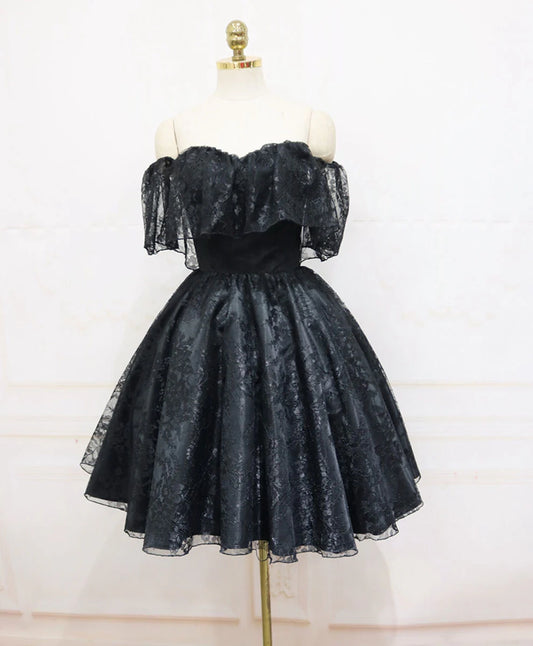 Aimishang Charming Off the Shoulder A Line Sweetheart Lace Short Formal Prom Dress Elegant Homecoming Dress