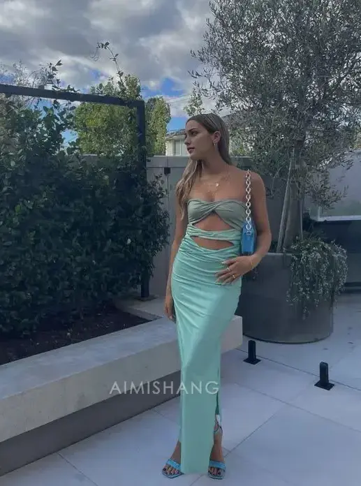 Aimishang Charming Sheath Strapless Sleeveless Formal Prom Dress Fashion Party Evening Gowns Sexy Graduation Dress