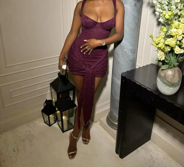 Aimishang Charming Sheath Straps Short Prom Dress Sexy Homecoming Dress Black Girl Birthday Party Dress