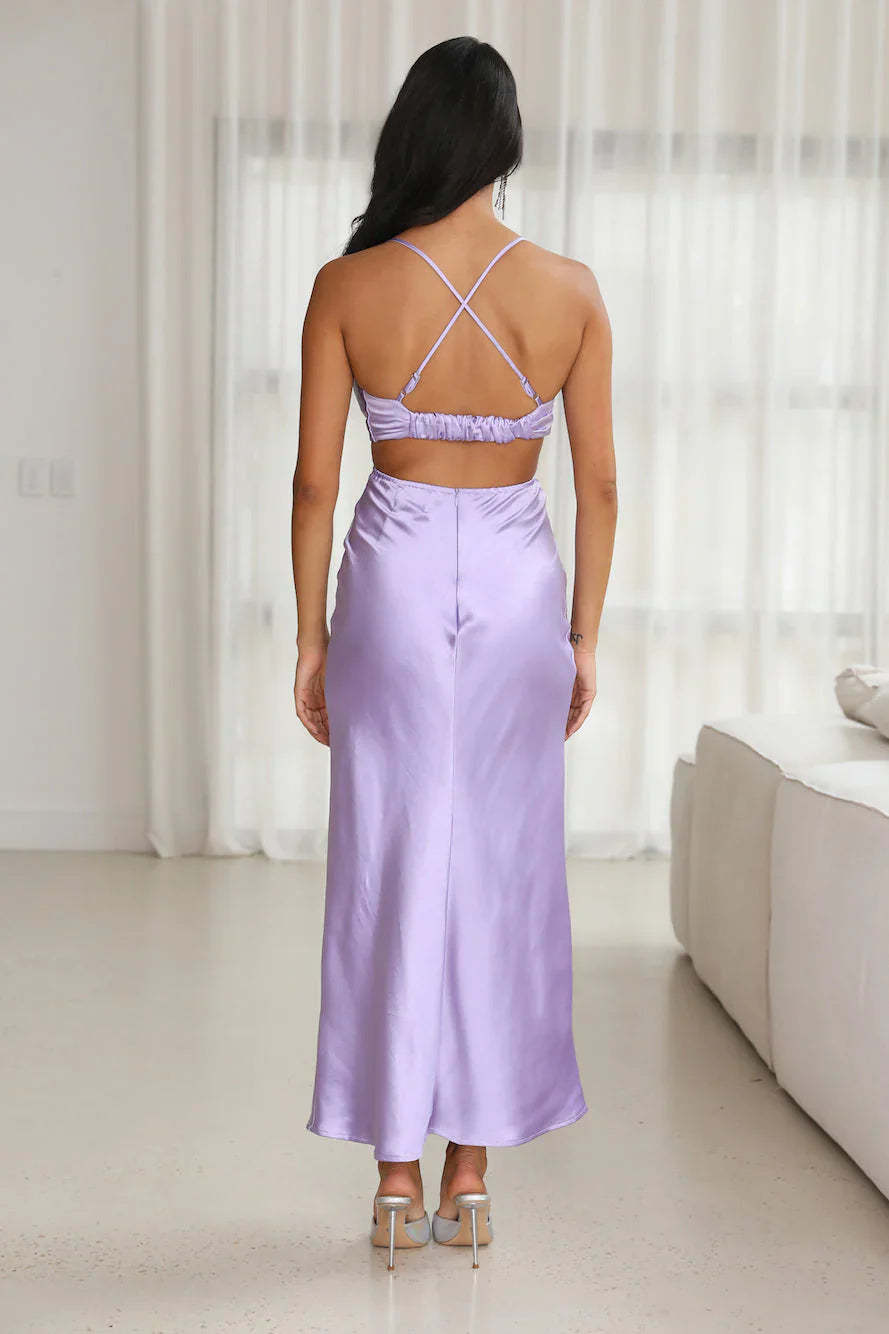 Aimishang Charming Spaghetti Straps Satin Long Prom Dress Simple Evening Party Dress Elegant Vacation Dress