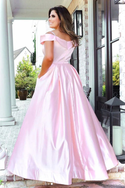 Wholesale Long Prom Dresses Satin Off The Shoulder