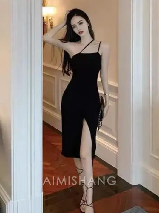 Aimishang Chic Sheath Straps Homecoming Dress Fashion Birthday Party Dress Summer Holiday Dress Cocktail Dress With Slit
