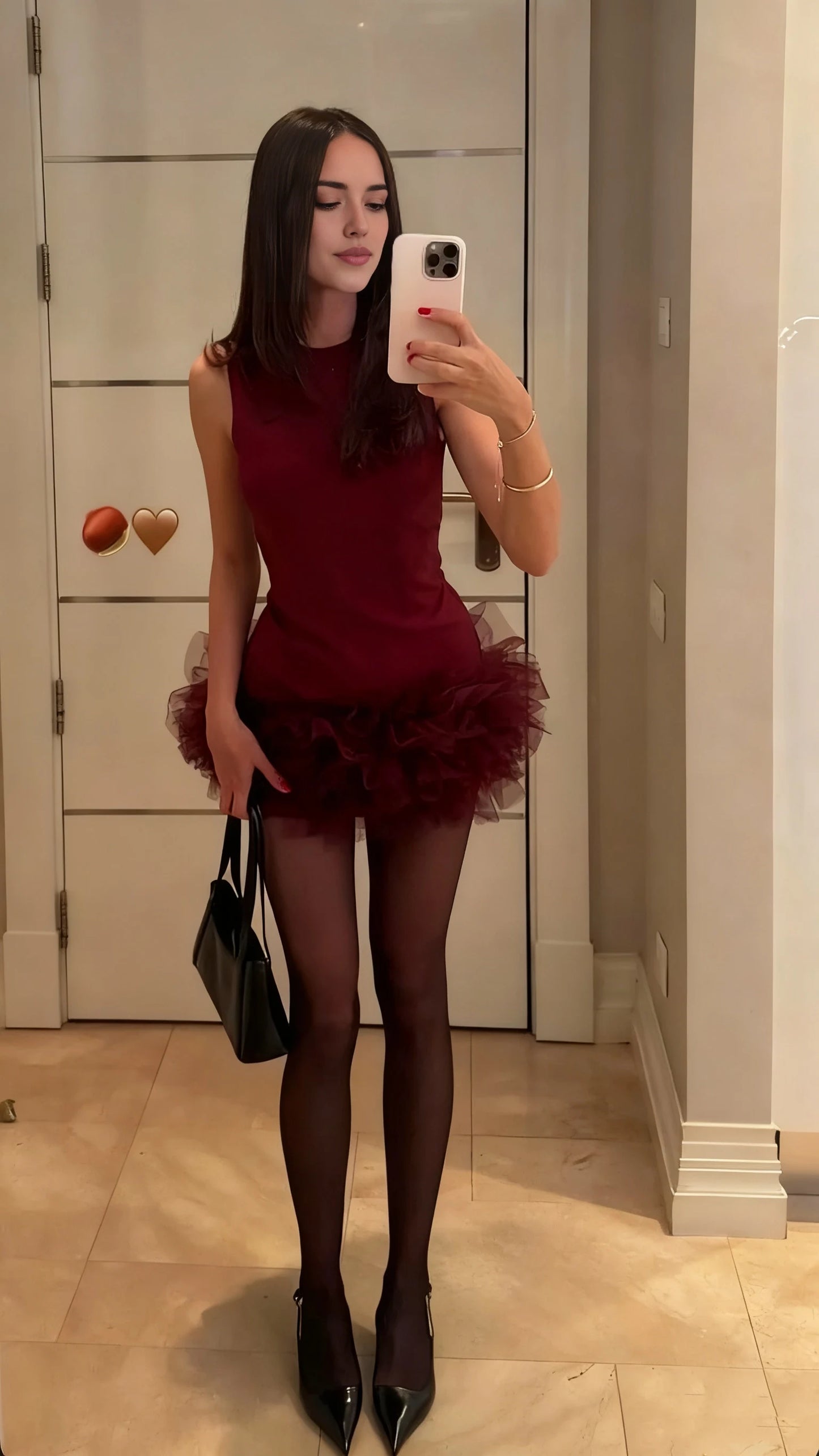 Aimishang Chic A-Line Round Neck Sleeveless Ruffled Layered Tulle Mini Homecoming Dress Women Partywear