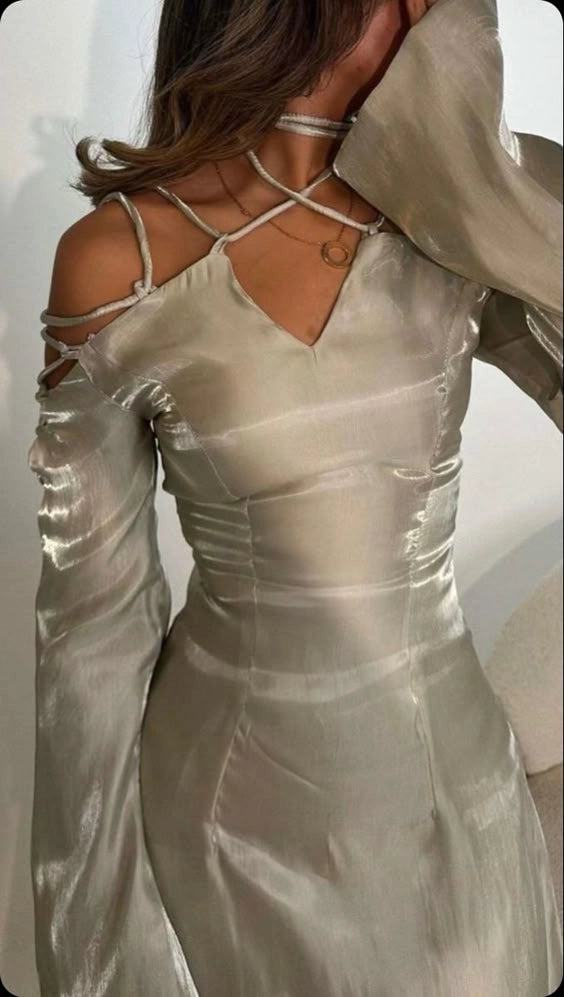 Aimishang Chic A Line V Neck Straps Long Sleeves Party Evening Gown Elegant Formal Prom Dress