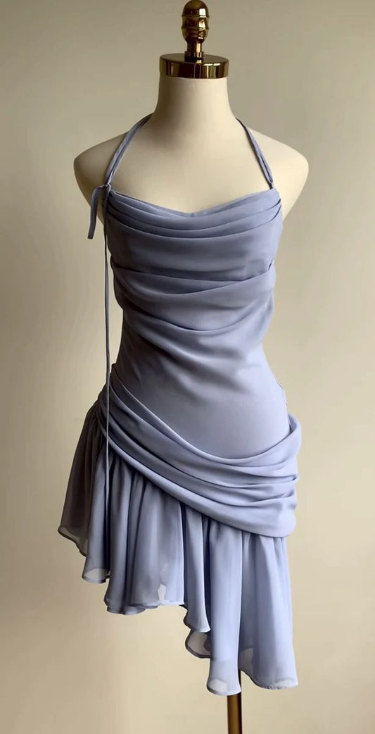 Aimishang Chic Halter Sleeveless Short Prom Dress Elegant Homecoming Dress Sweet Birthday Party Dress