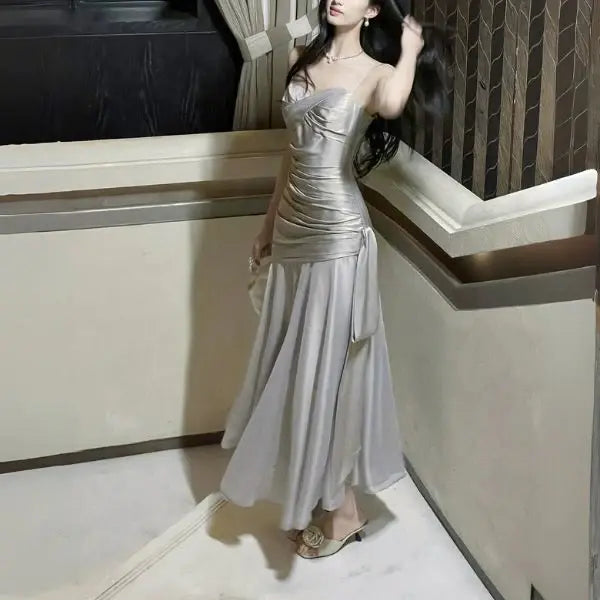 Aimishang Chic Spaghetti Straps Sweetheart Sleeveless Party Evening Gown Elegant Long Formal Prom Dress