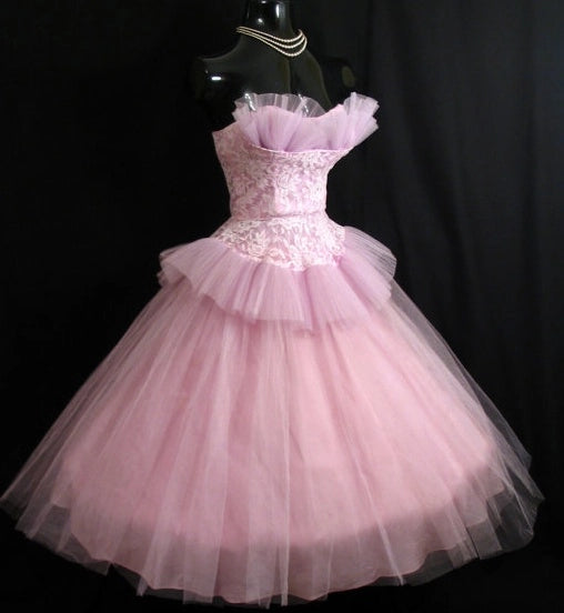 Aimishang Classy A Line Strapless Tulle Lace Short Birthday Party Dress Lovely Graduation Homecoming Dress