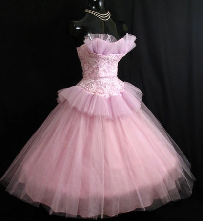 Aimishang Classy A Line Strapless Tulle Lace Short Birthday Party Dress Lovely Graduation Homecoming Dress