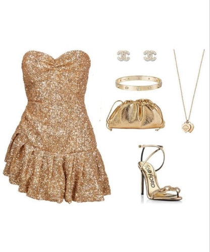 Aimishang Classy A Line Sweetheart Neck Sleeveless Sequin Short Homecoming Dress Summer Mini Birthday Party Dress
