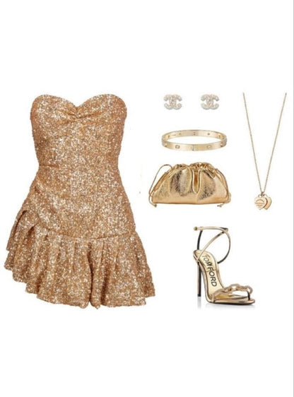 Aimishang Classy A Line Sweetheart Neck Sleeveless Sequin Short Homecoming Dress Summer Mini Birthday Party Dress