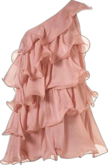 Aimishang Cute A Line One Shoulder Sleeveless Layered Short Birthday Party Dress Elegant Homecoming Dress