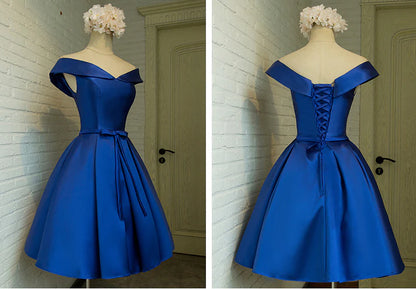 Aimishang Cute A Line Satin Short Party Prom Dress Simple Homecoming Dress Lovely Birthday Dress