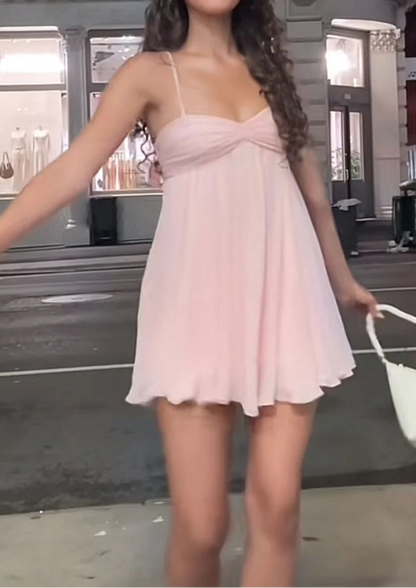 Aimishang Cute A Line Spaghetti Strap Party Dress Sweet Homecoming Dress Mini Summer Dress