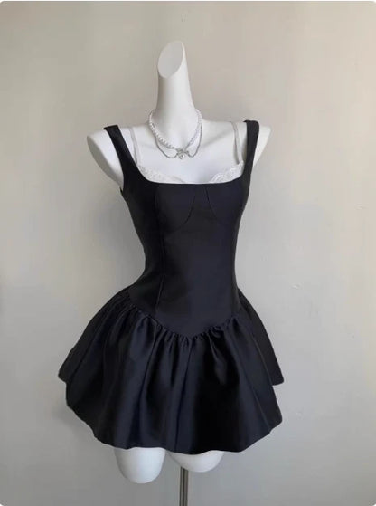 Aimishang Cute A Line Straps Sleeveless Black Short Homecoming Dress Lovely Birthday Party Dress