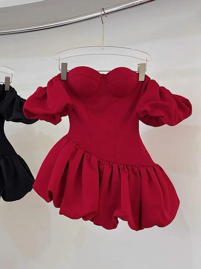 Aimishang Cute Off The Shoulder A Line Sweetheart Neck Short Homecoming Dresses Summer Mini Graduation Party Dress
