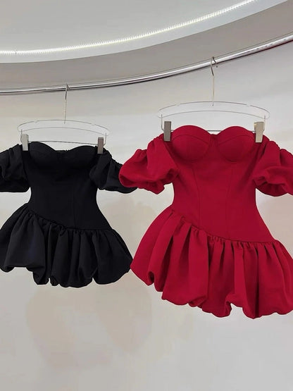 Aimishang Cute Off The Shoulder A Line Sweetheart Neck Short Homecoming Dresses Summer Mini Graduation Party Dress