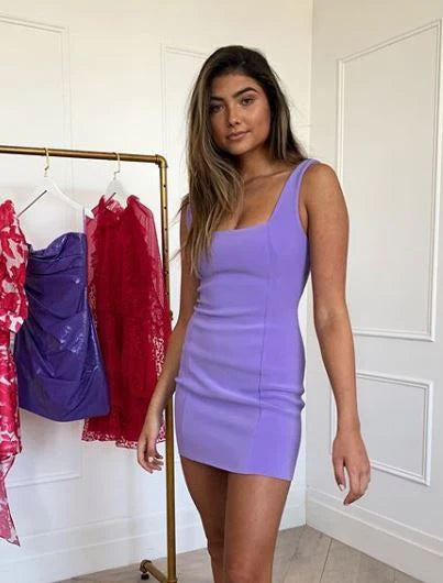 Aimishang Cute Sheath Square Neck Short Graduation Dress Lovely Homecoming Dress Simple Party Dress