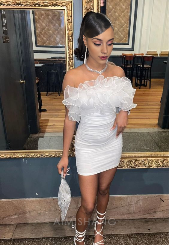 Aimishang Charming Homecoming Dress Cute Party Dress Summer Graduation Dress Mini Dress