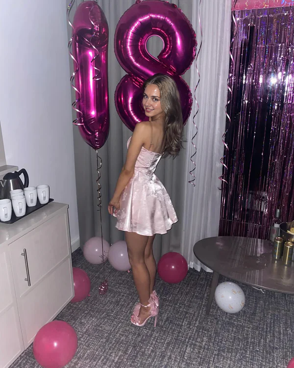 Aimishang Sweetheart A Line Homecoming Dress Cute Birthday Dress Party Dress Graduation Dress Short Prom Dress