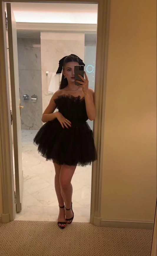 Aimishang Chic Tulle A Line Homecoming Dress Cute Birthday Dress Party Dress Graduation Dress Short Prom Dress