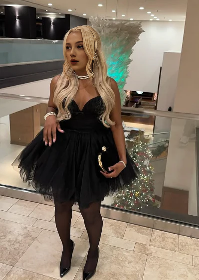 Aimishang Sexy A Line Tulle Homecoming Dress Cute Birthday Dress Party Dress Graduation Dress Short Prom Dress