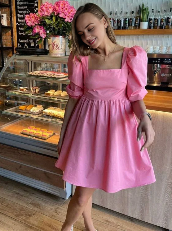 Aimishang Sweetheart A-line Square Neckline Homecoming Dress Cute Birthday Dress Party Dress Graduation Dress Short Prom Dress