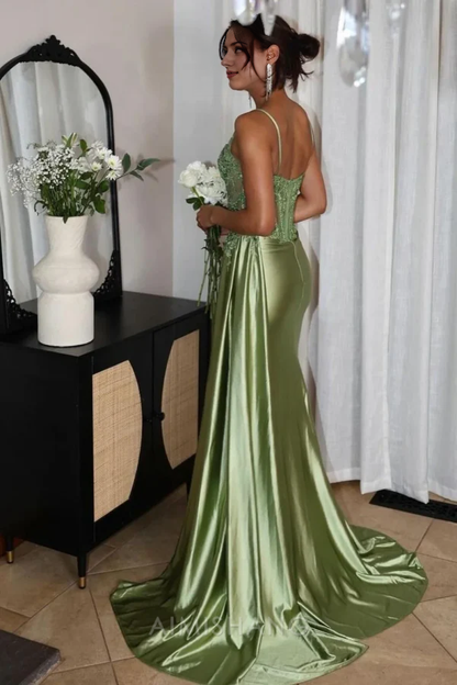 Aimishang Elegant Sheath Sweetheart Long Prom Dress Evening Dress Charming Party Dress