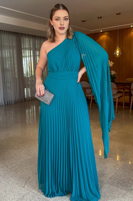 Aimishang Elegant One Shoulder Long Prom Dress Charming Evening Party Dress Women's Dresses