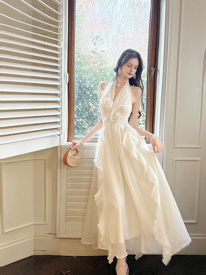 Aimishang Elegant Halter A Line Prom Dress Charming Evening Dress Party Wear Formal Dress