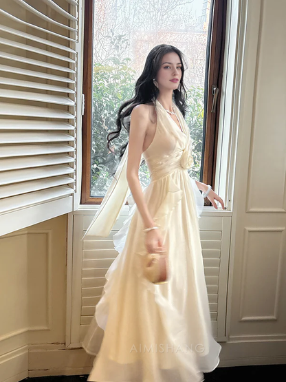 Aimishang Elegant Halter A Line Prom Dress Charming Evening Dress Party Wear Formal Dress