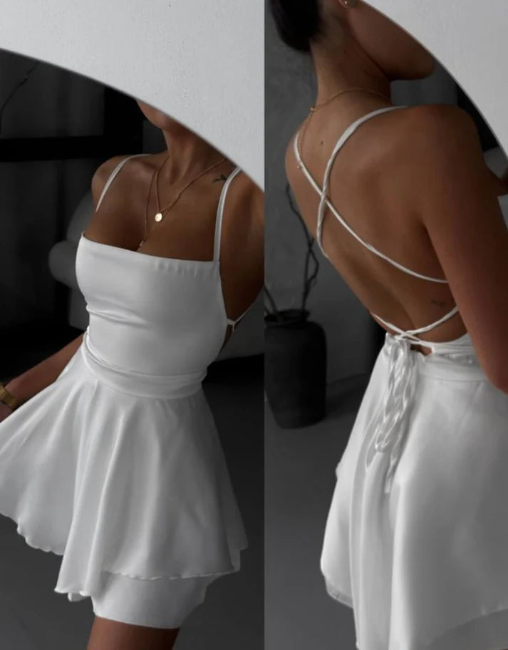 Aimishang Simple A Line Spaghetti Straps Short / Mini Summer Party Dress Classy Birthday Homecoming Dress