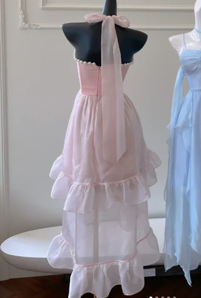 Aimishang Cute Halter High-Low Ruffles Homecoming Dress Charming Party Dress Summer Graduation Dress Prom Dress