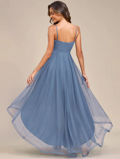 Wholesa Chic and Stylish Sleeveless Prom Dress with High-Low Hemline